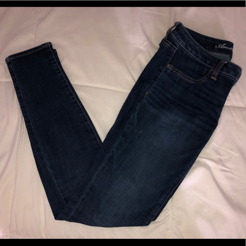 American Eagle Dark Wash Jeggings (Stretch) Size 6